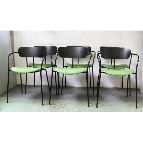 Image 1 of Vintage Pavilion AV4 chair in black stained metal and wood by Anderss and Voll for & Tradition