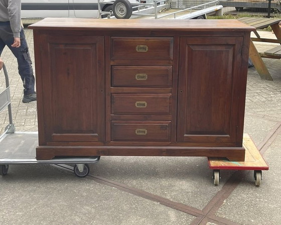 Image 1 of Restyle Green Solid Wood Sideboard Refurbished Chest of Drawers