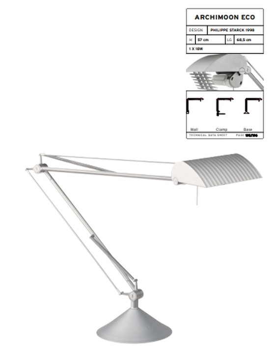 Image 1 of Lampe de bureau Flos Archimoon par Philippe Starck