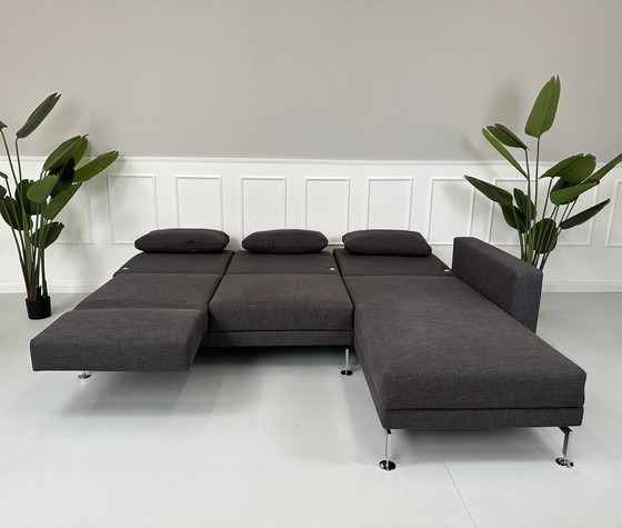 Image 1 of Brühl Moule corner sofa fabric sofa couch sleeping function