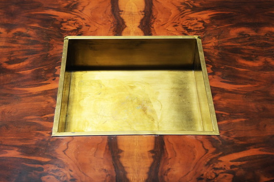 Image 1 of Stunning Alveo Coffee Table In Burlwood & Brass By Mario Sabot Italy.