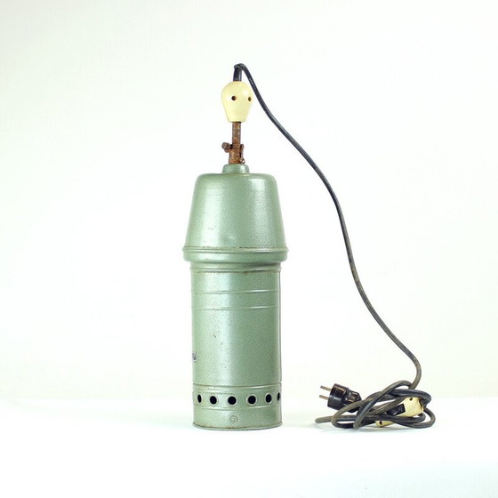 Image 1 of Lampada da soffitto industriale vintage in zinco, Cecoslovacchia 1950