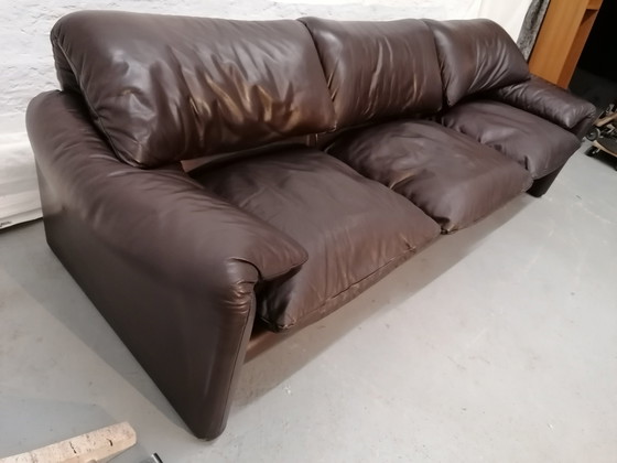 Image 1 of Divano in pelle Cassina Maralunga 3 posti, anni &#39;60 e &#39;70
