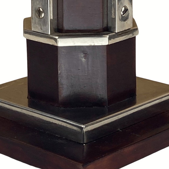 Image 1 of Art Deco Table Lamp In Mahogany, 1930S