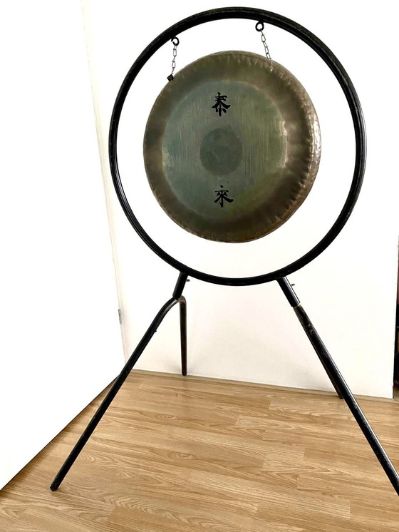 Image 1 of Chinese Gong Including Stand