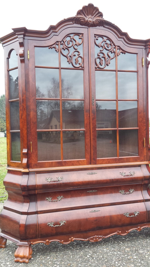 Italian Walnut Baroque Display Case