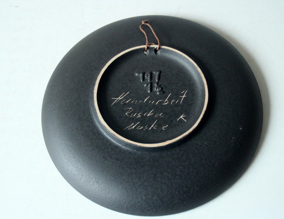 Image 1 of Piatto da parete originale Ruscha "Maschera" - fatto a mano - vintage