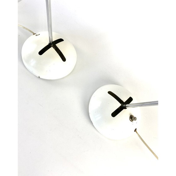 Image 1 of Coppia di lampade vintage T395 di Robert Sonneman di Luci Cinisello Milano, 1972