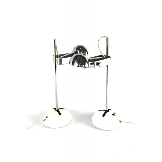 Image 1 of Coppia di lampade vintage T395 di Robert Sonneman di Luci Cinisello Milano, 1972