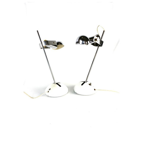 Image 1 of Coppia di lampade vintage T395 di Robert Sonneman di Luci Cinisello Milano, 1972