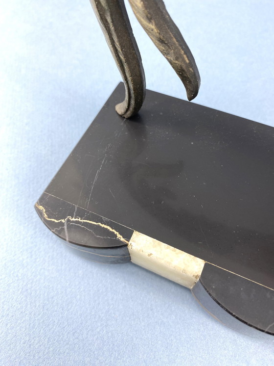 Image 1 of Set di fermalibri Art Déco con fagiani