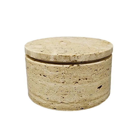 Image 1 of 1970S Elegant Travertine Box By Enzo Mari For F.Lli Mannelli