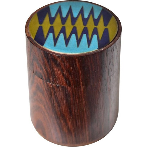 Scatola modernista in legno smaltato vintage di Scholz e Lammel, Germania 1960