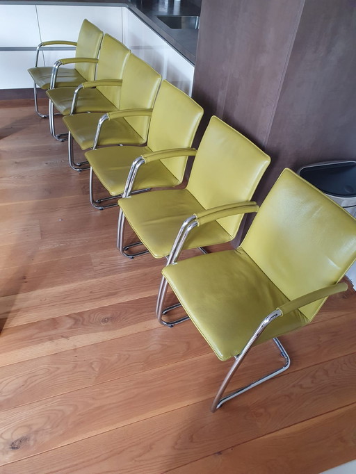 6x Leolux Freyr chairs