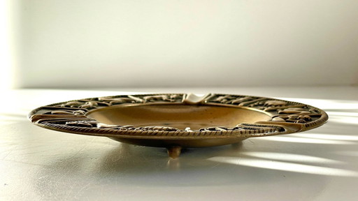 Vintage Bronze Zodiac Ashtray