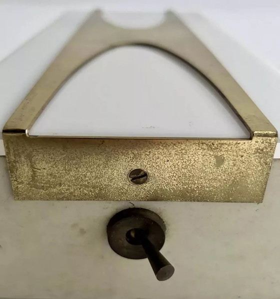 Image 1 of 2 lampade da parete Loewy per Hilton, ottone e perspex, Francia 1965