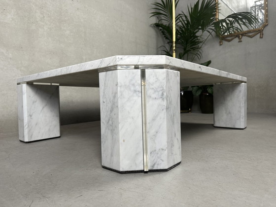 Image 1 of Table basse vintage - marbre de Carrare