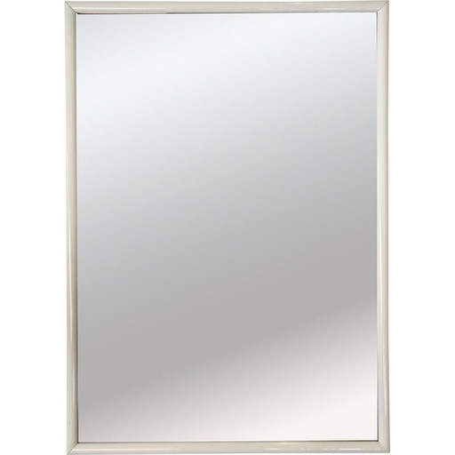 Vintage wooden frame wall mirror, 1980