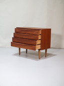 Cassettiera danese vintage in teak, anni '60
