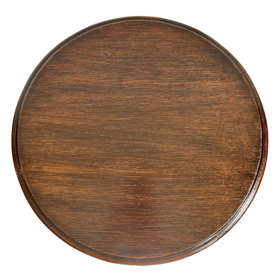 Image 1 of Antique round oak side table