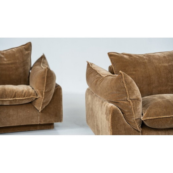 Image 1 of Pair of vintage "Cado" armchairs by Gunnar Gravesen and David Lewis Divano for Icf, Italy 1970