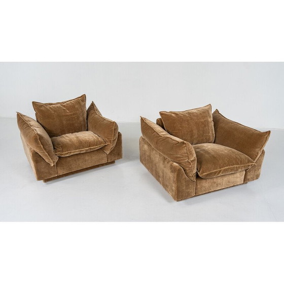 Image 1 of Pair of vintage "Cado" armchairs by Gunnar Gravesen and David Lewis Divano for Icf, Italy 1970