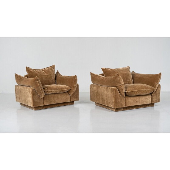 Image 1 of Pair of vintage "Cado" armchairs by Gunnar Gravesen and David Lewis Divano for Icf, Italy 1970