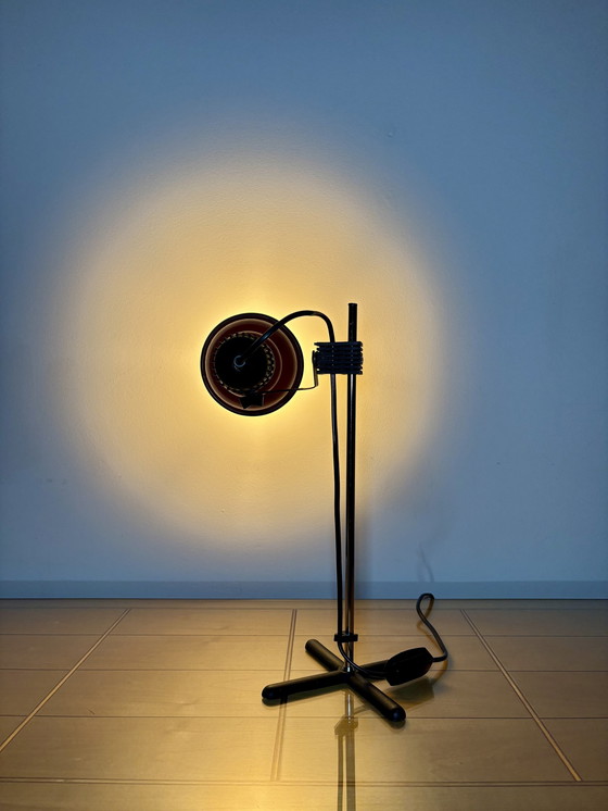 Image 1 of Vintage Table Lamp, 80S, Germany, Erco, Space Age, Metal Red, Minimalistic, Minimalistic, Office Lamp, Desk Lamp, Mid Century