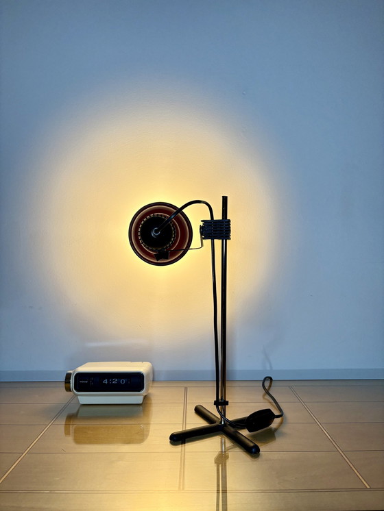 Image 1 of Vintage Table Lamp, 80S, Germany, Erco, Space Age, Metal Red, Minimalistic, Minimalistic, Office Lamp, Desk Lamp, Mid Century