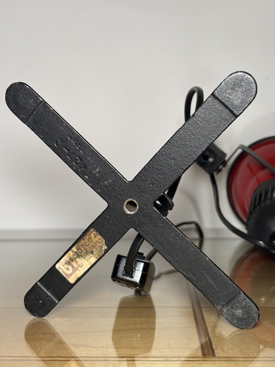 Image 1 of Vintage Table Lamp, 80S, Germany, Erco, Space Age, Metal Red, Minimalistic, Minimalistic, Office Lamp, Desk Lamp, Mid Century