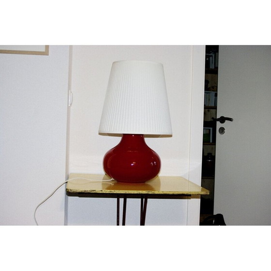Image 1 of Vintage ball lamp by Vistosi for Murano in red glass