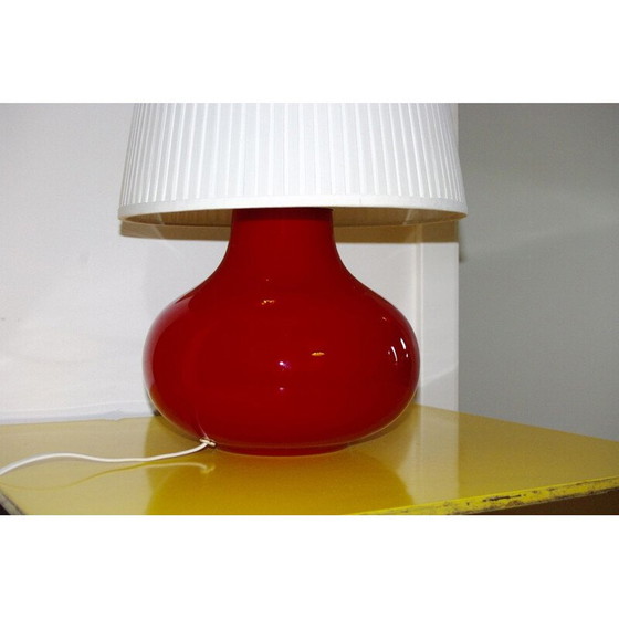 Image 1 of Vintage ball lamp by Vistosi for Murano in red glass