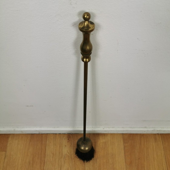 Image 1 of Antique Brass Servant, Fireplace Set, Fireplace Supplies