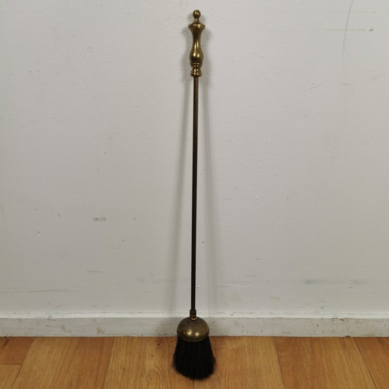 Image 1 of Antique Brass Servant, Fireplace Set, Fireplace Supplies