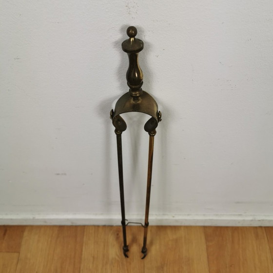 Image 1 of Antique Brass Servant, Fireplace Set, Fireplace Supplies