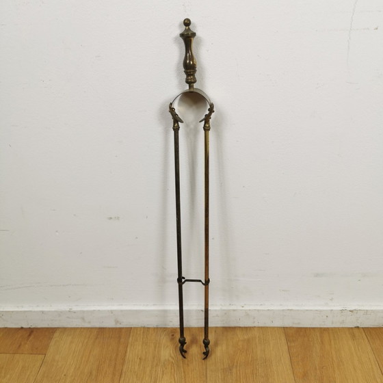 Image 1 of Antique Brass Servant, Fireplace Set, Fireplace Supplies