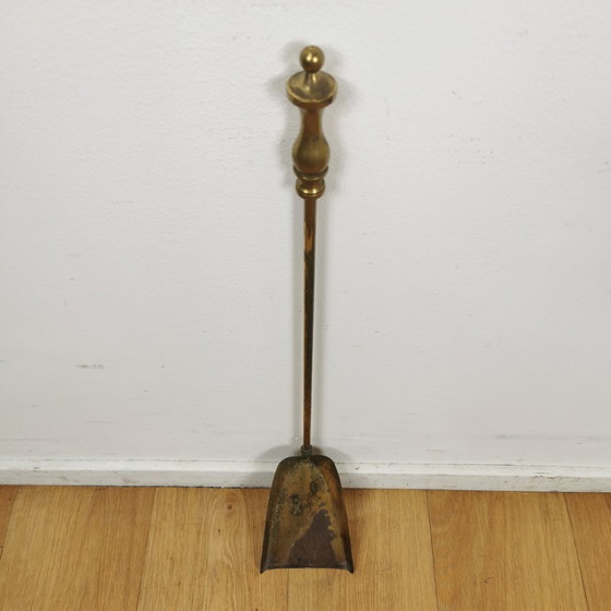 Image 1 of Antique Brass Servant, Fireplace Set, Fireplace Supplies