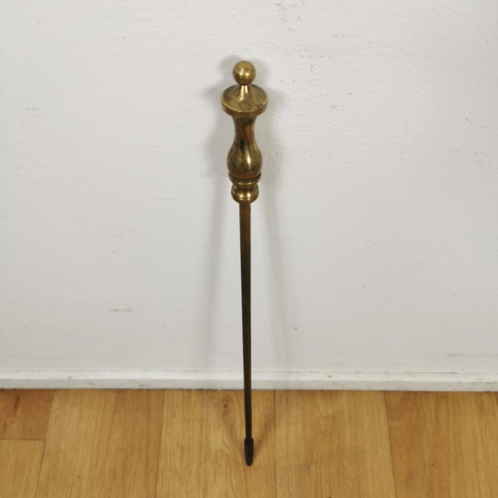 Image 1 of Antique Brass Servant, Fireplace Set, Fireplace Supplies