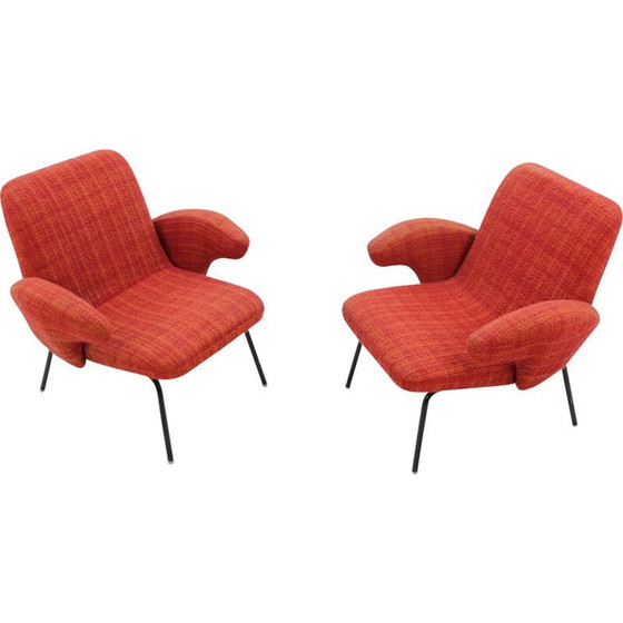 Image 1 of Set of 2 vintage easy chairs by Alan Fuchs - 1960s