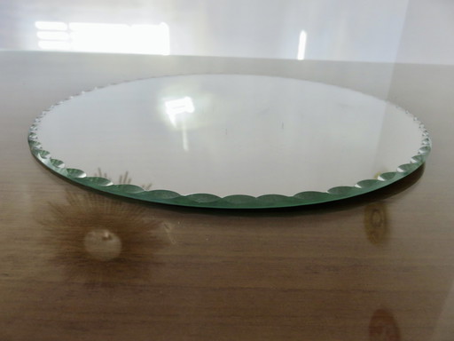 Table Mirror, Round, Bevelled, Art Deco