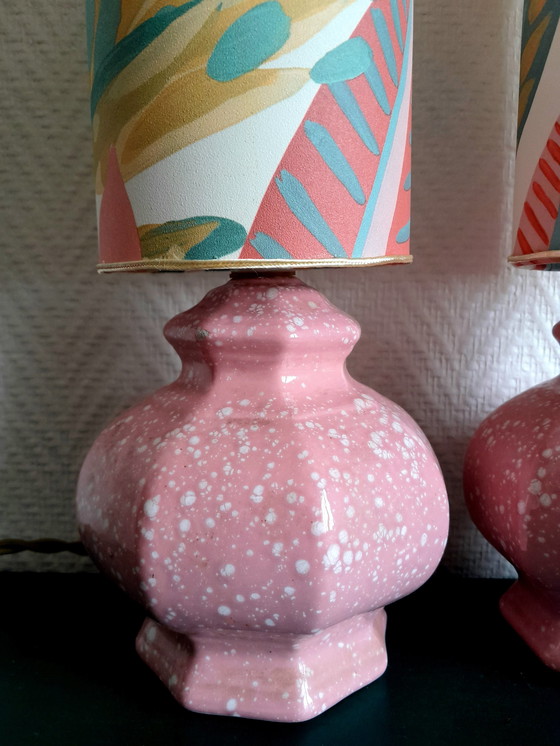 Image 1 of 2x lampes vintage céramique