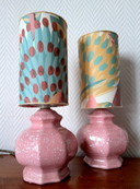 2 lampade vintage in ceramica