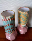 2 lampade vintage in ceramica