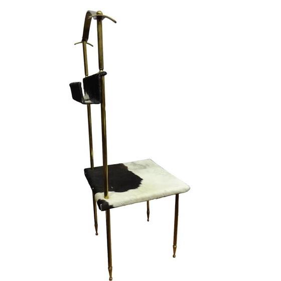 Image 1 of Valet vintage in ottone e pelle, 1960