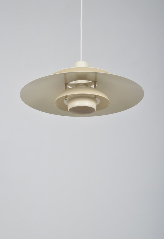 Image 1 of Danish bowl hanging lamp by Lyskaer, model 4856, 1970s