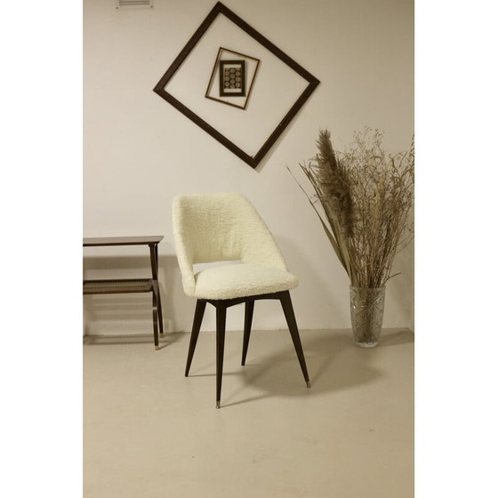 Image 1 of Vintage chair in fur effect fabric, 1970