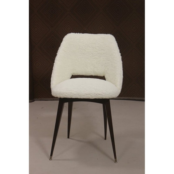 Image 1 of Vintage chair in fur effect fabric, 1970