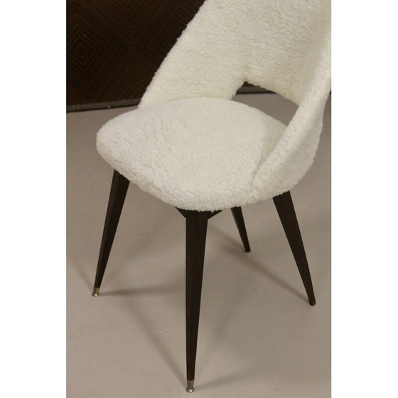 Image 1 of Vintage chair in fur effect fabric, 1970