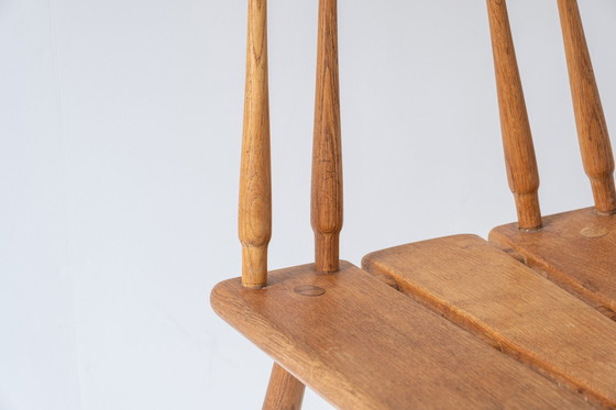 Image 1 of Set of 6 dining chairs by Carl-Gustav Boulogner for AB Bröderna Wigells Stolfabrik, Sweden 1960s. 