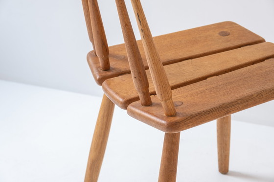 Image 1 of Set of 6 dining chairs by Carl-Gustav Boulogner for AB Bröderna Wigells Stolfabrik, Sweden 1960s. 